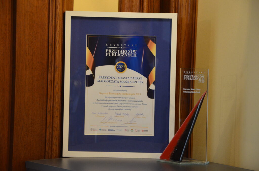 Nagroda - Kryształ Przetargów dla Zabrza